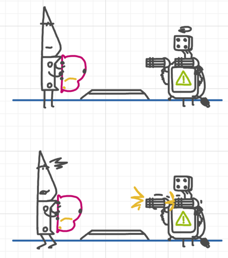 A panel from What's The Point, episode five of the Board Boards object show by Furretwalk/WalkingFurret.